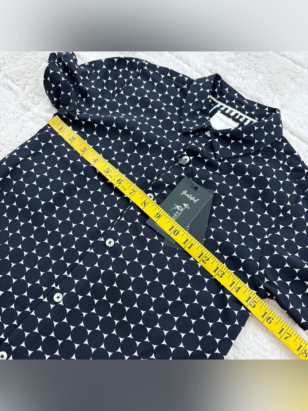NWT Denim & Flower Black Short Sleeve Shirt Button Down Shirt 9/10 - Picture 11 of 11
